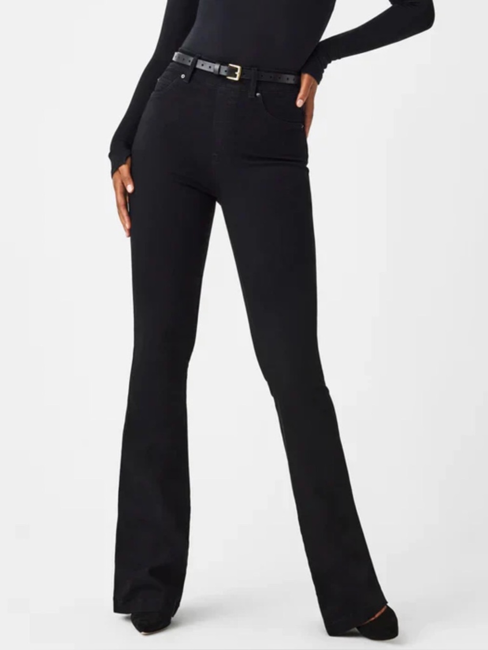 Spanx Flare Denim Jeans in Black